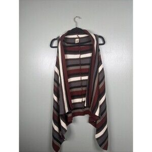 Lildy Printed Cozy Comfy Sweater‎ Vest Multicolor Stripes Women’s Size S/M